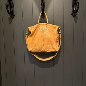 HOBO Sheila Large Satchel Whiskey Leather Tote Bag